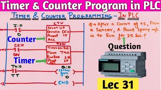 Mix Timer & Counter Programming in PLC.