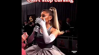 When Ariana Grande can't stop cursing ....🤬 She is so real...😍