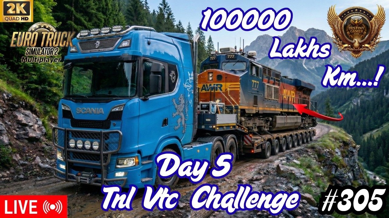 🔴Euro Truck Simulator 2 லைவ் |TNL VTC 100000 Kms Challenge Multiplayer Chill Gameplay | தமிழ் #ets2