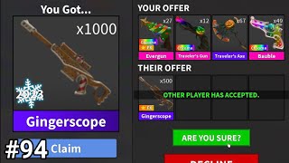 MM2 TRADING MONTAGE #94 (MASSIVE WINS!!!)