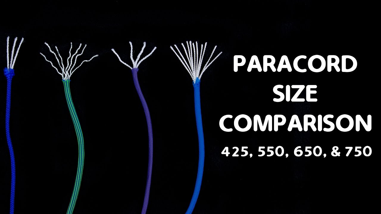 Paracord Size Comparison 