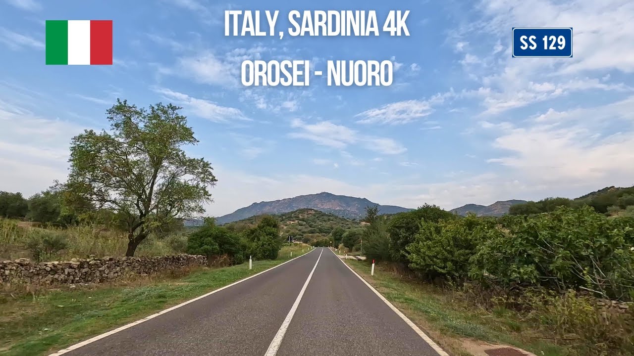 Driving in Italy Sardinia from Orosei to Nuoro