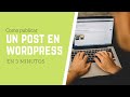 Como publicar un post en Wordpress 2020 y Editor Gutenberg