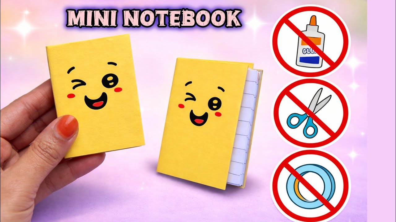 How to Make DIY Mini Notebook 📒 | Cute Paper Notebook | No Glue | Easy ...