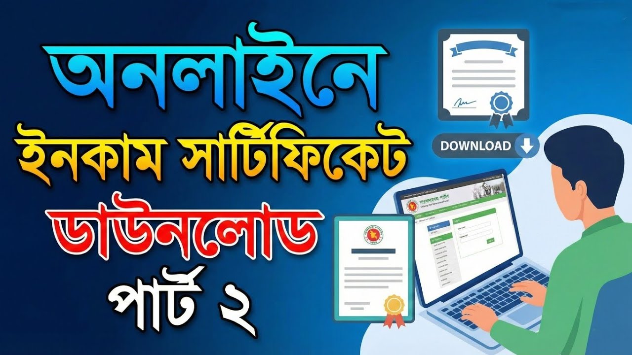 Online Income Certificate downloading | ইনকাম সার্টিফিকেট  কিভাবে ডাউনলোড করবেন | Part 2