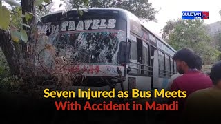 Seven Injured as Bus Meets with Accident in Mandi