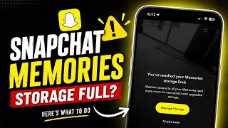 Snapchat You've reached your Memories storage limit problem solve kaise kare | How to fix