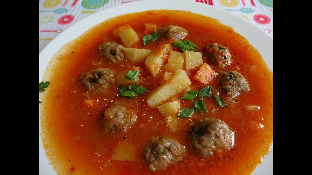 суп с фрикадельками сливочный