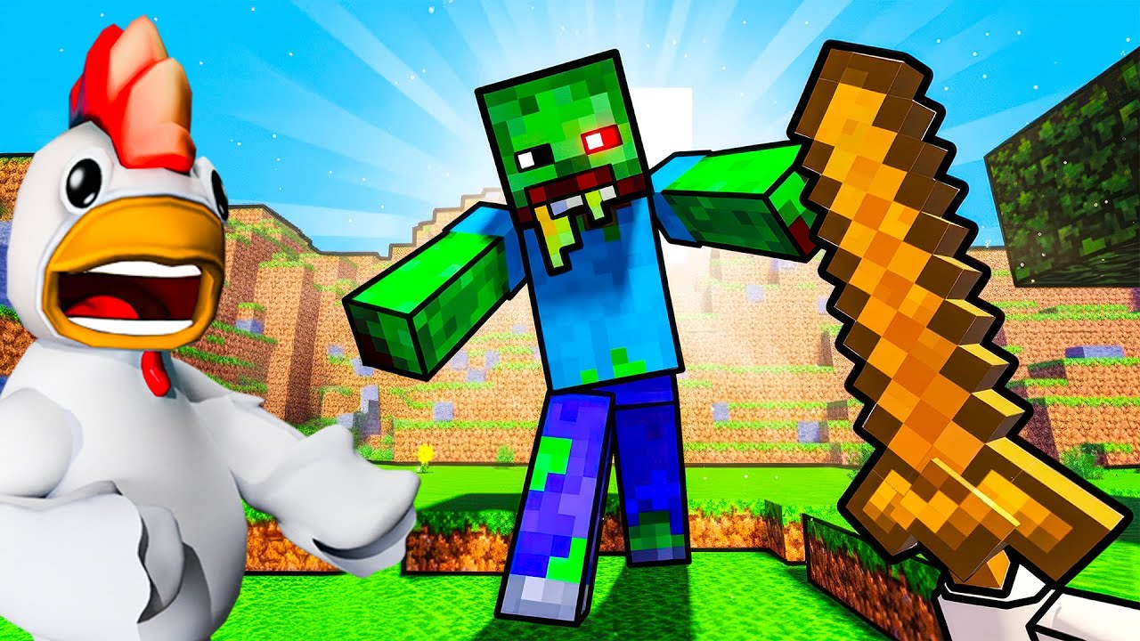 GIT GIT MİNECRAFT OYUNUNDA DEV ZOMBİ BOSS İLE SAVAŞTI!😱⚔️