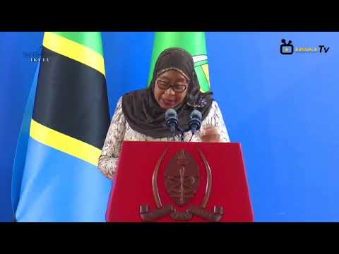 MHE RAIS DKT SAMIA NA RAIS WA JAMHURI YA NAMIBIA MHE NEMTUMBO WAKIZUNGUMZA NA WANAHABAR