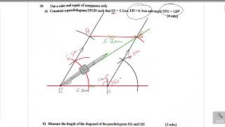 How to construct a parallelogram using a ruler and a pair of compass