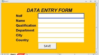 How To Make A Data Entry Software  In Excel Using Macro|Tagalog