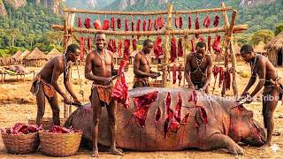 Hadzabe Tribe Hunting Hippo: Ancient Survival Skills & Cooking In The African Wilderness
