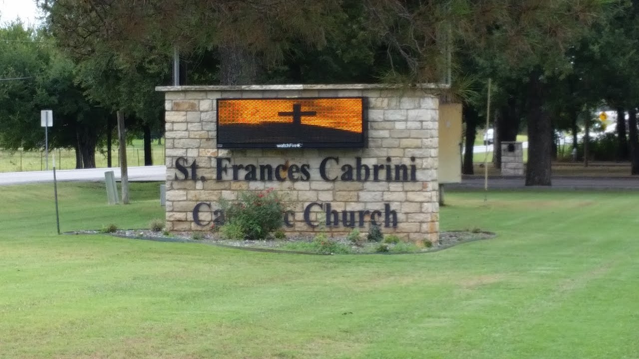 inspire 1 pro Inspire Aerial View of St Francis Cabrini Catholic Church in Granbury TX in 4k