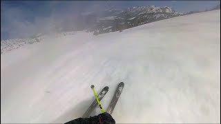 Chair 9 Windy As Hell Run at Mammoth CA on May 7 2023