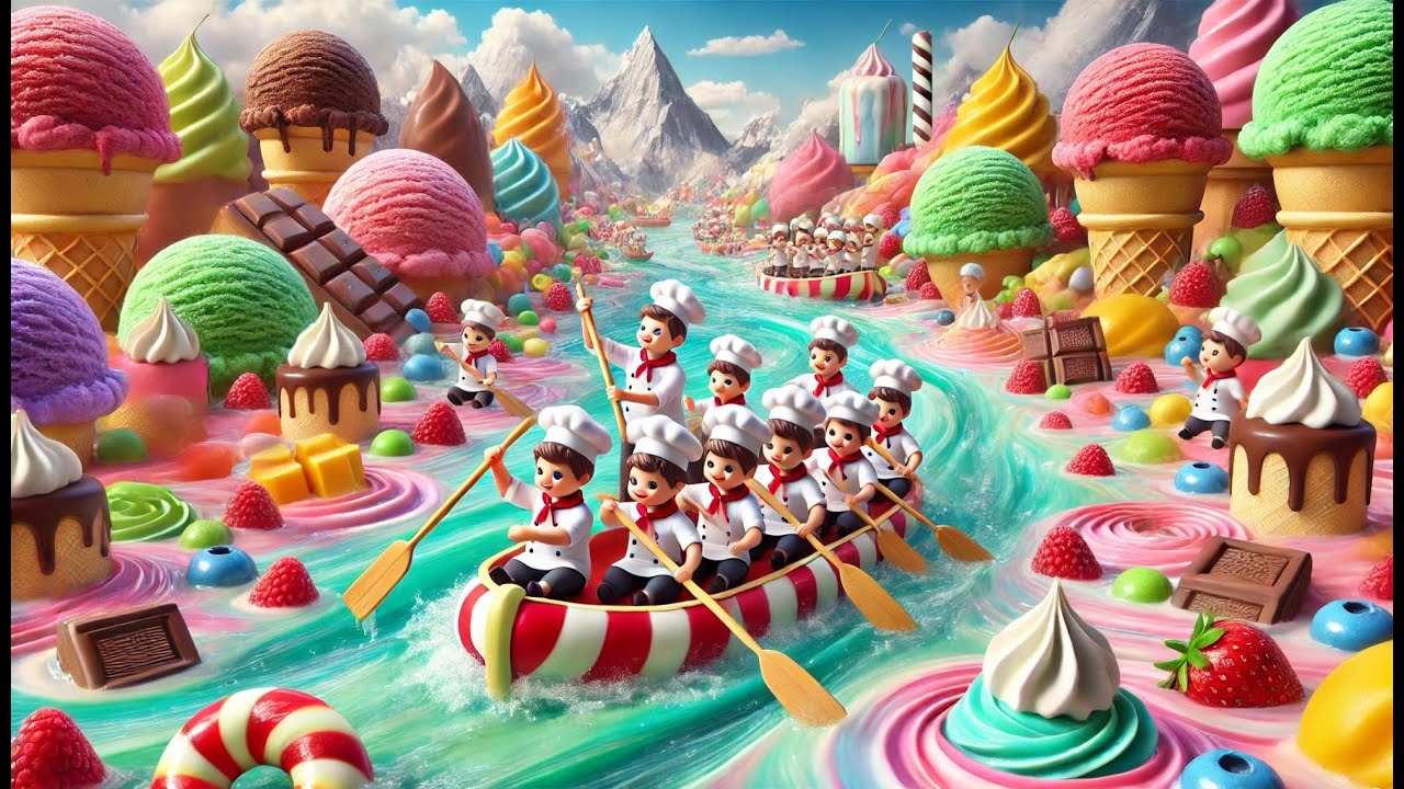 Miniature People Boating in a Magical Ice Cream World! 🍦✨