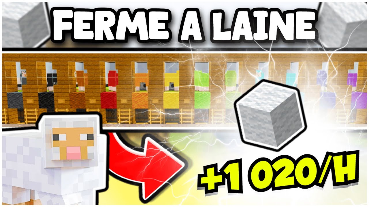 FERME À LAINE SUR MINECRAFT BEDROCK EN 1.21 🐑 - YouTube