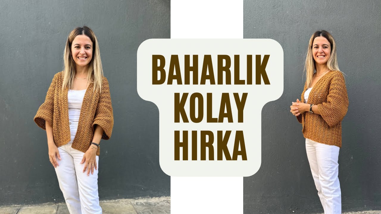 2 UZUN PARÇADAN KOLAY BAHARLIK HIRKA YAPIYORUZ 🧶 #knitting