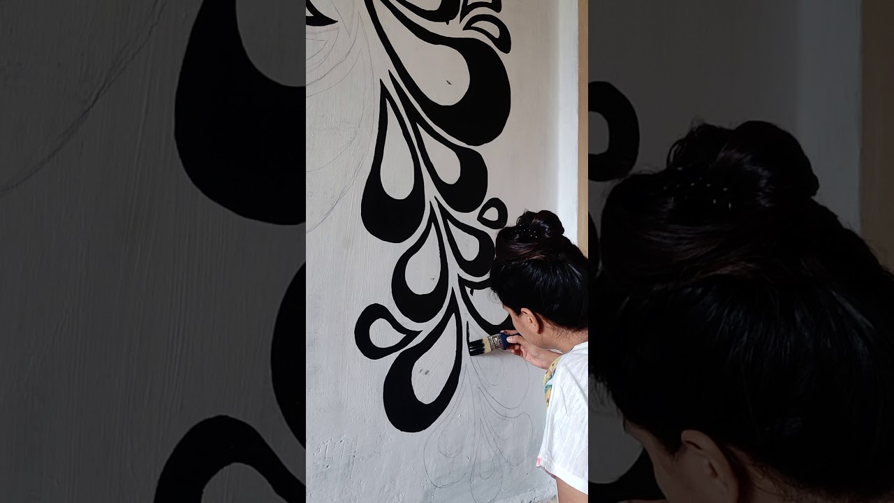 Wall painting 🥰 YouTube
