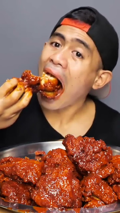 Mukbang Ayam Pedas saus samyang #mukbang #asmr