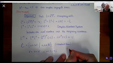 1.3  Complex Numbers and Quadratic Equations