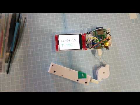 TFT LCD (ILI9341)+ esp8266 with atmega, NTP Clock analog Sensor  #esp8266