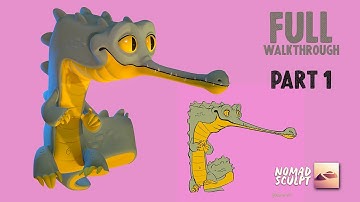3D Step by Step Tutorial in Nomad Sculpt | Gharial