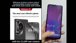 best cheap Phone s70ultramax pura70 6.8" 5000mAh 4G phone, Unisoc T616, 4G/64G, Dual SIM, Android 13
