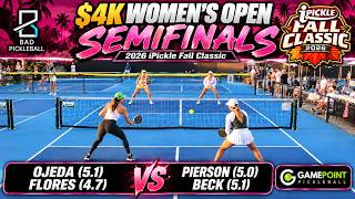 $4K Women’s Open Semifinals | Ojeda (5.1) / Flores (4.7) vs Pierson (5.0) / Beck (5.1) iPickle Fall
