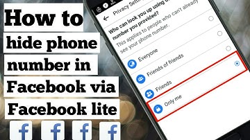 How to hide phone number in Facebook via Facebook lite_(part One) (Smile Media)