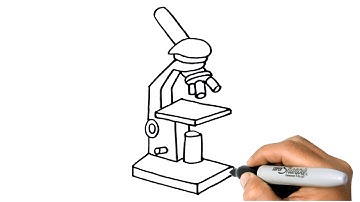 How to DRAW MICROSCOPE Easy Step by Step