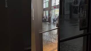 Yankee Stadium floods after torrential rains hit New York City #Shorts