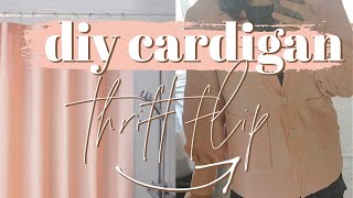 Sew with Me: DIY Cardigan Thrift Flip from a Shower Curtain!