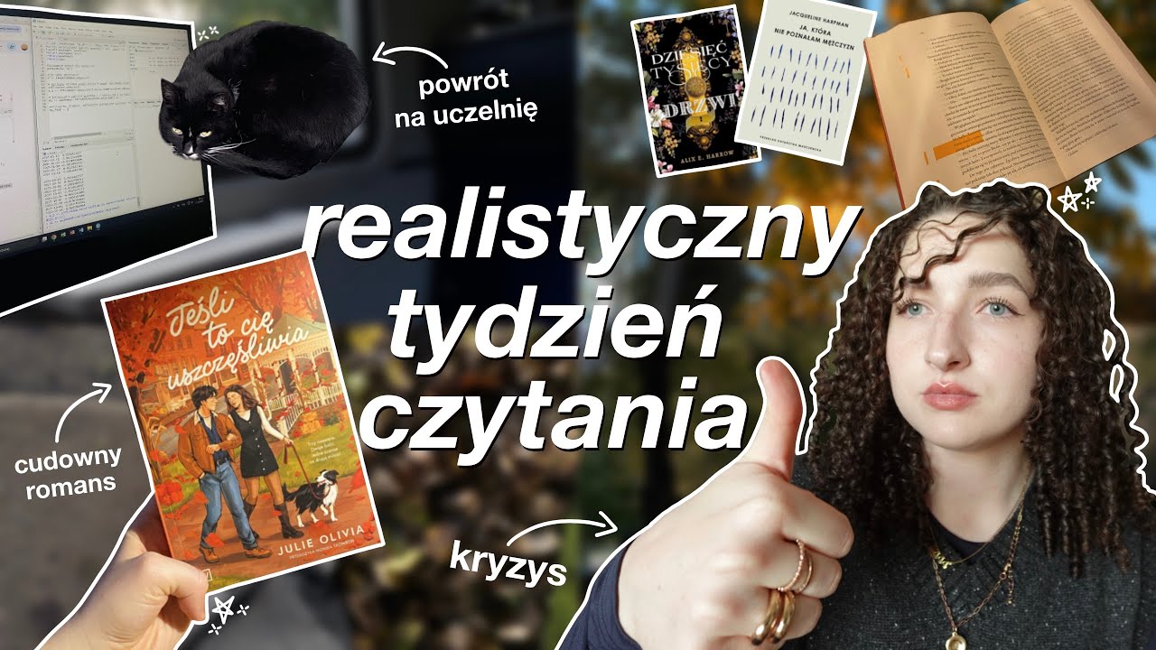 REALISTYCZNY TYDZIEŃ CZYTANIA #13 🐿️🎓 | studia, mały kryzys i cudowny jesienny romans | reading vlog
