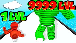 Lvl 1 vs Lvl 9999 - Rope Man Run. All Levels screenshot 3
