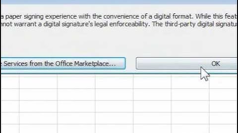 How to add a digital signature to a workbook in Excel