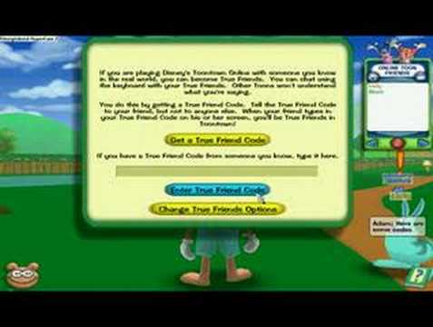 Toontown Secret Friend Code