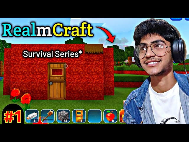 I Made A Temporary House 🏘️ | RealmCraft Survival Series #1 class=