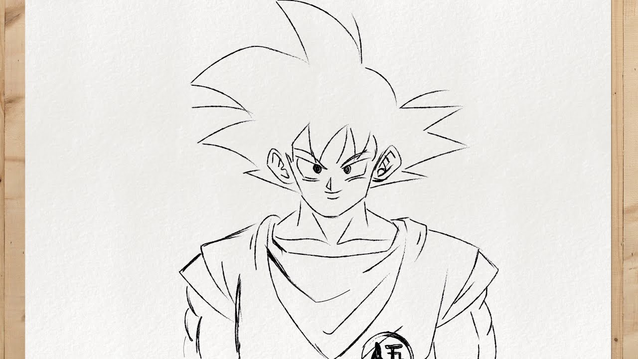 Son Goku Zeichnen Anleitung Dragon Ball Goku Zeichnen Lernen Schritt