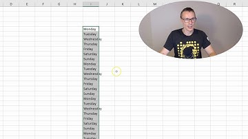 How to automatically fill a column with days of the week in Excel