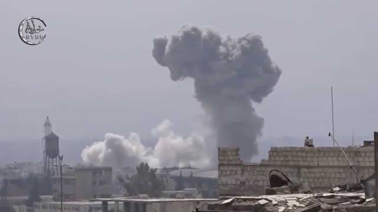 The Syrian Arab Air Force targeting armed groups in Jobar - Syria