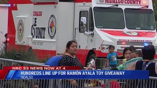 Hundreds line up for Ramon Ayala toy giveaway