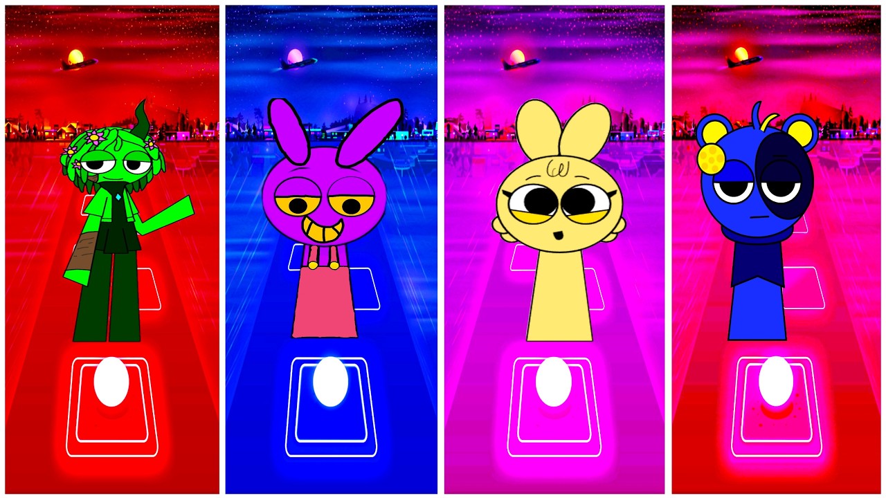 Sprunki Incredibox: Simon, Black,Lime, Gray Coffin Dance Meme Cover Tiles Hop EDM RUSH #70