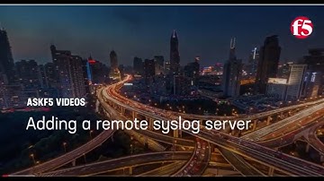 Adding a remote syslog server