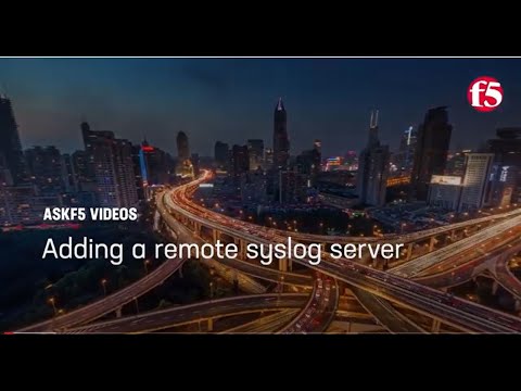 Adding a remote syslog server