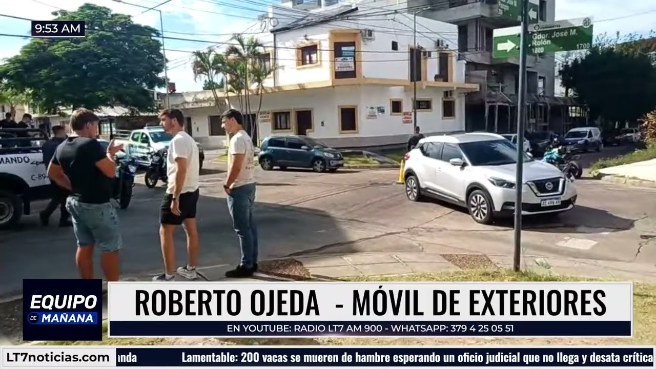 Corrientes: un policía chocó contra una camioneta