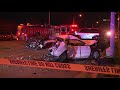 High speed pursuit comes to a crashing end in San Gabriel, California.