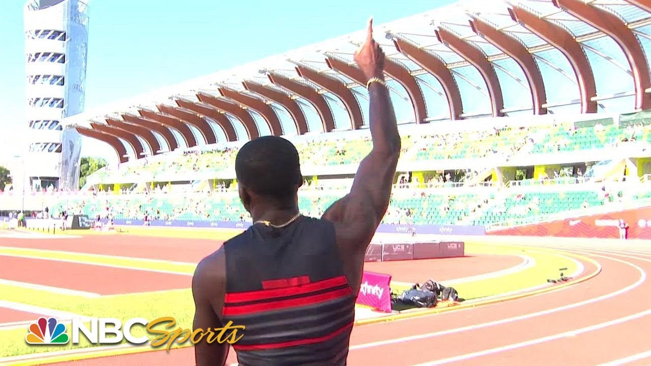 Trayvon Bromell blisters 100m heats in 9.84; Justin Gatlin 2nd – Olympic Trials | NBC Sports