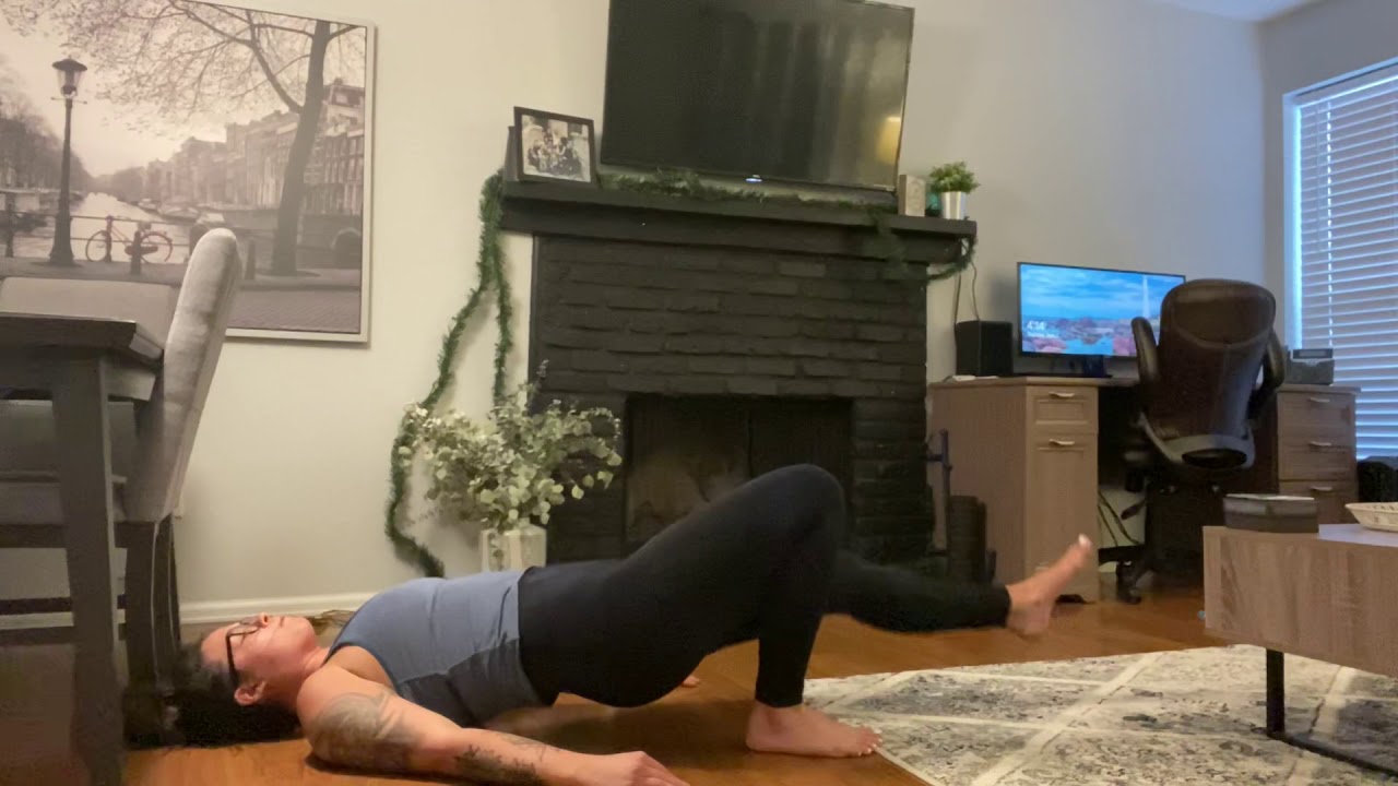 Glute bridge heel taps YouTube