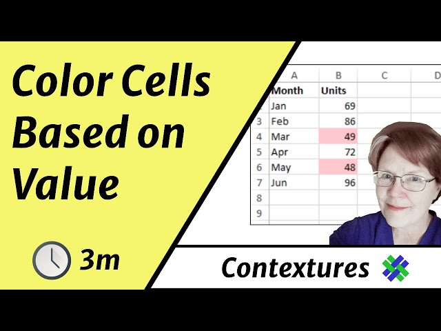 Color Cells Based On Cell Value With Excel Conditional Formatting Youtube Color Cells Based On Cell Value With Excel Conditional Formatting Youtube
